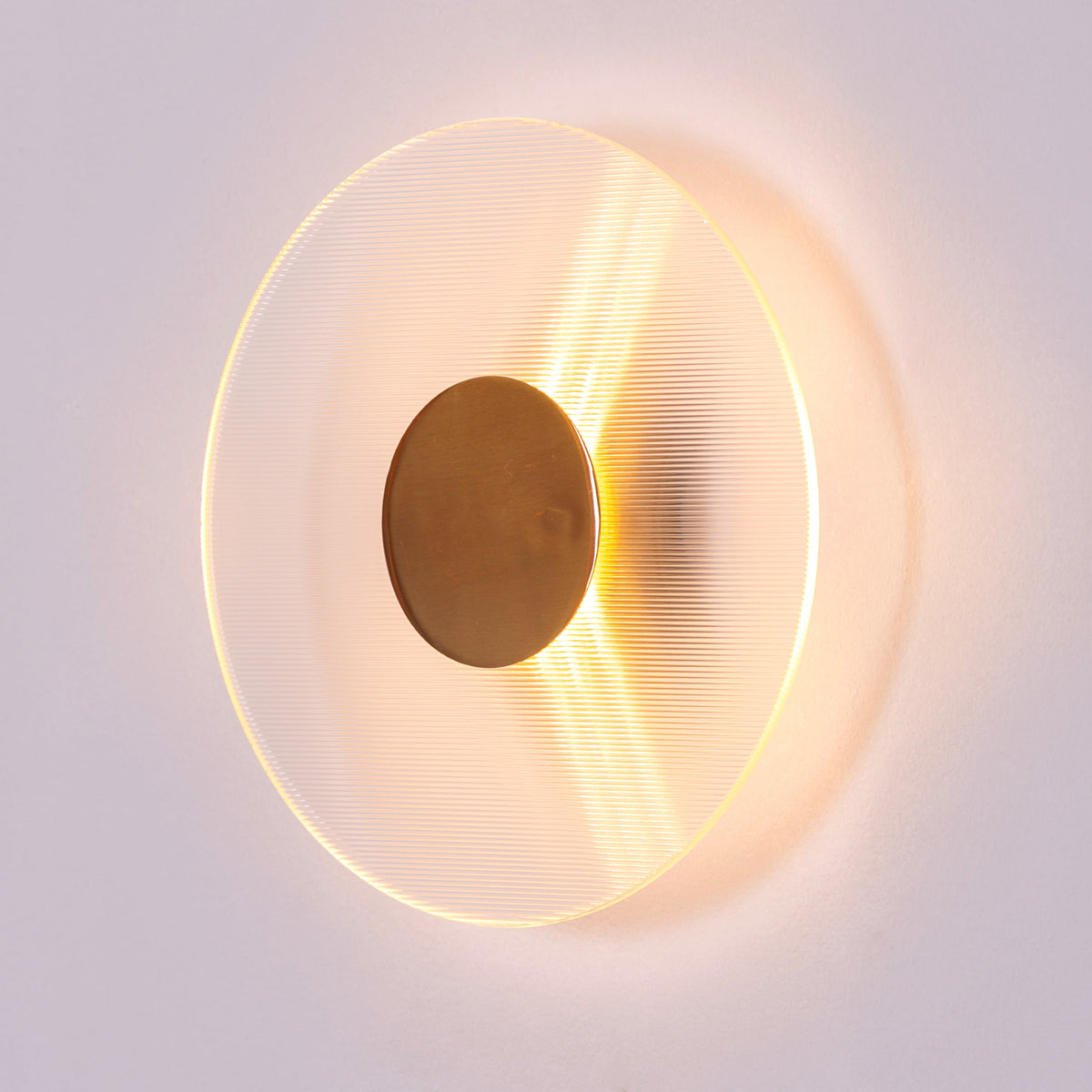 Read Me Down (Gold/Clear) 3 Color LED Textured Glass Wall Light