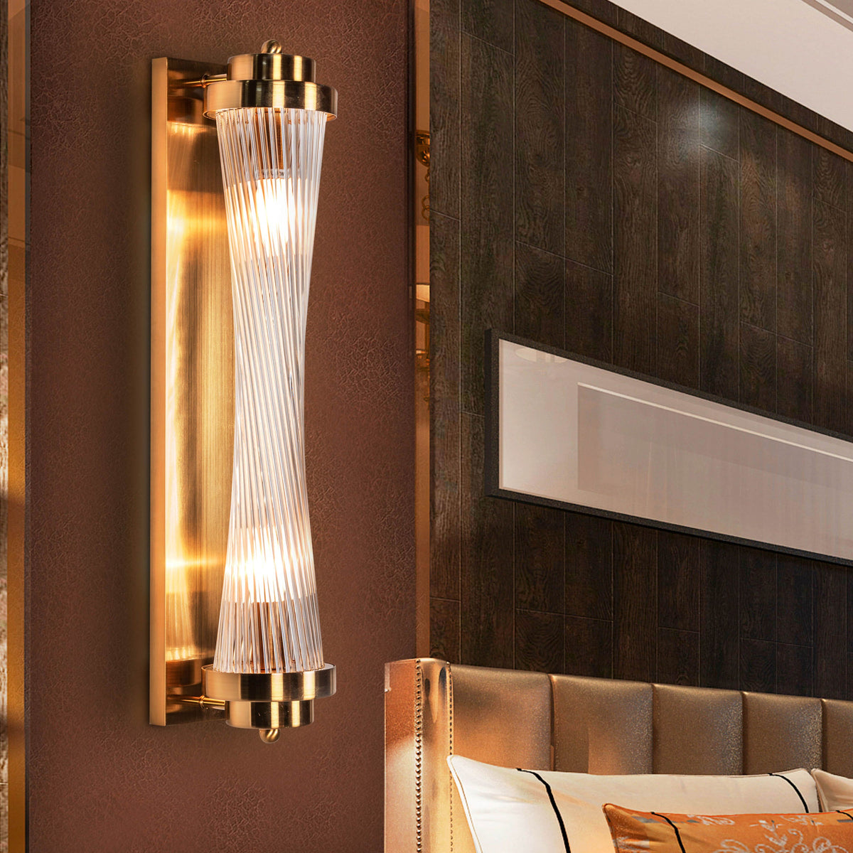 Dream On (Gold) Glass Tube Wall Light