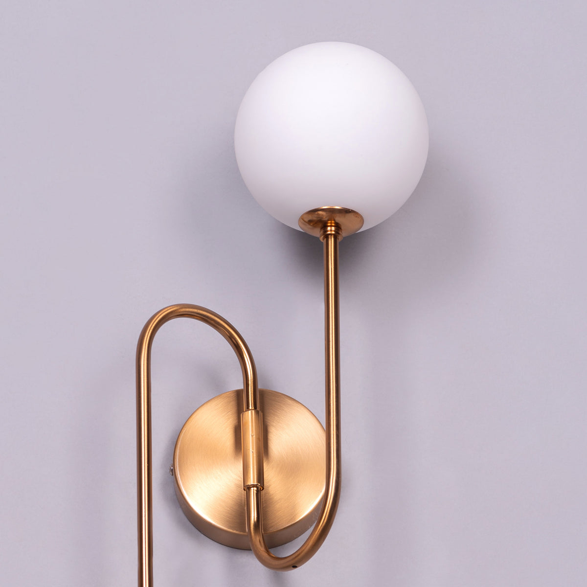 Many Moons Away (Gold) Frosted Glass Wall Light
