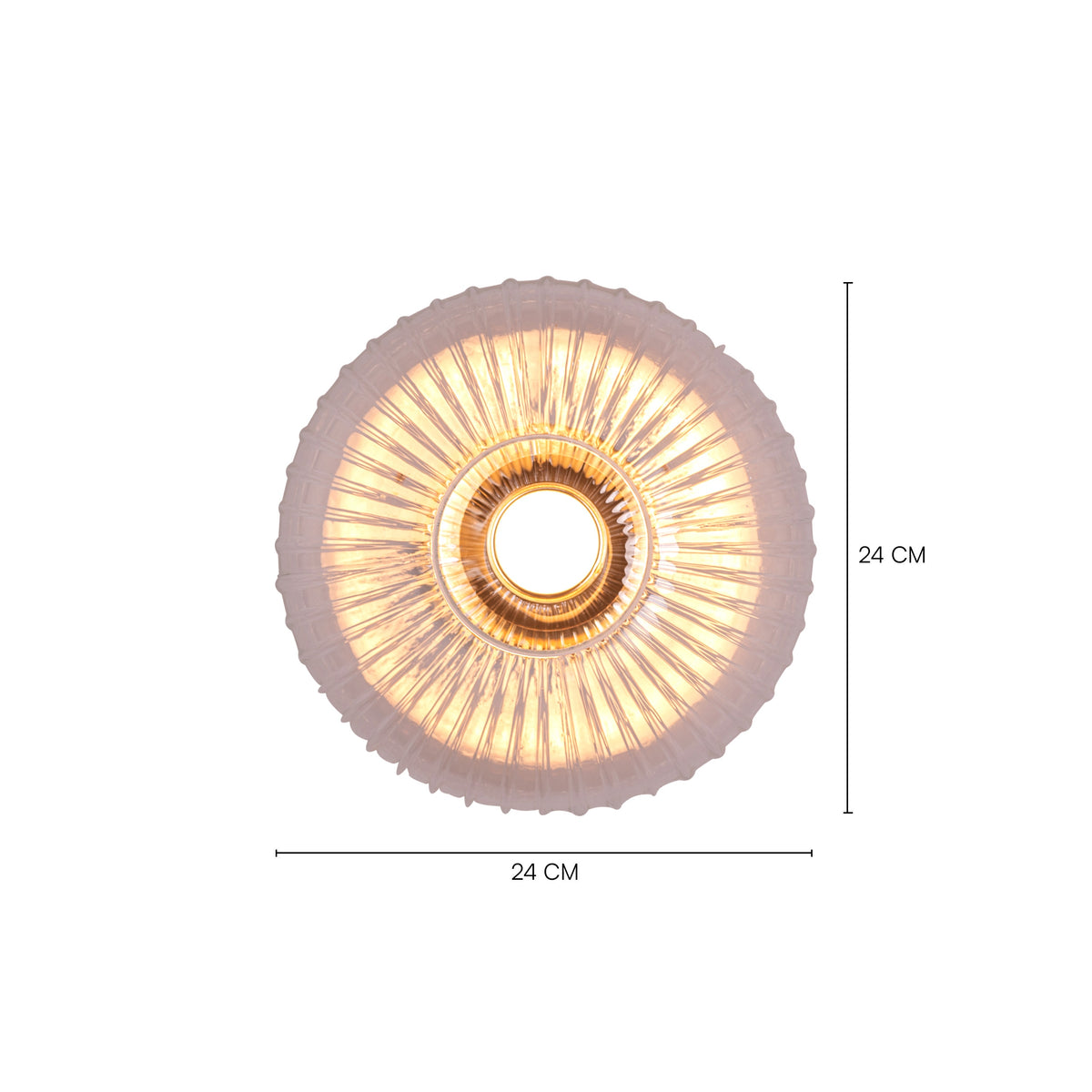 You Are My More (Gold) Textured Glass Wall Light