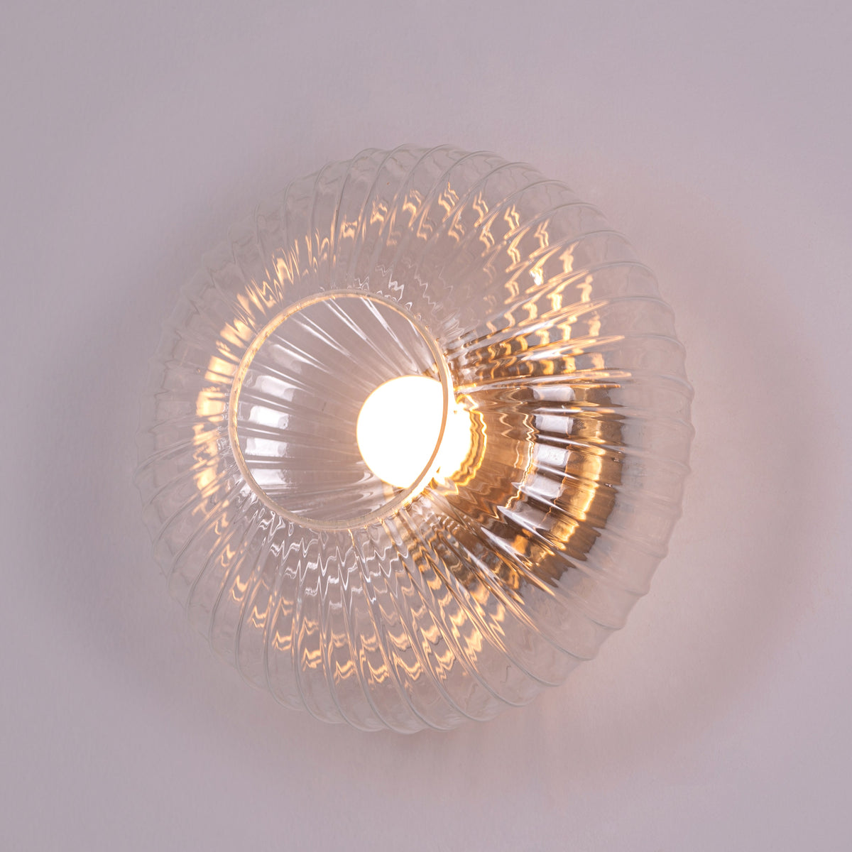 You Are My More (Gold) Textured Glass Wall Light