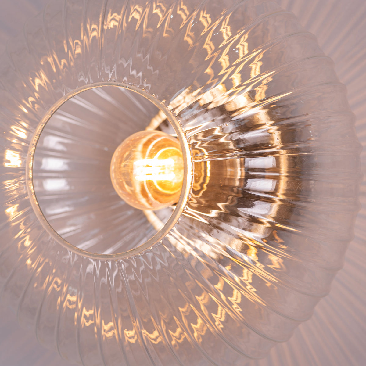 You Are My More (Gold) Textured Glass Wall Light