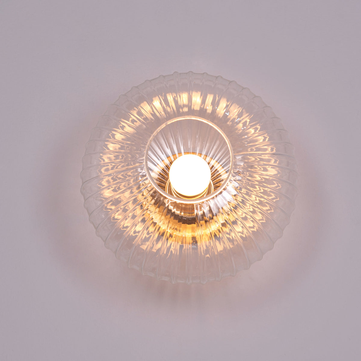You Are My More (Gold) Textured Glass Wall Light