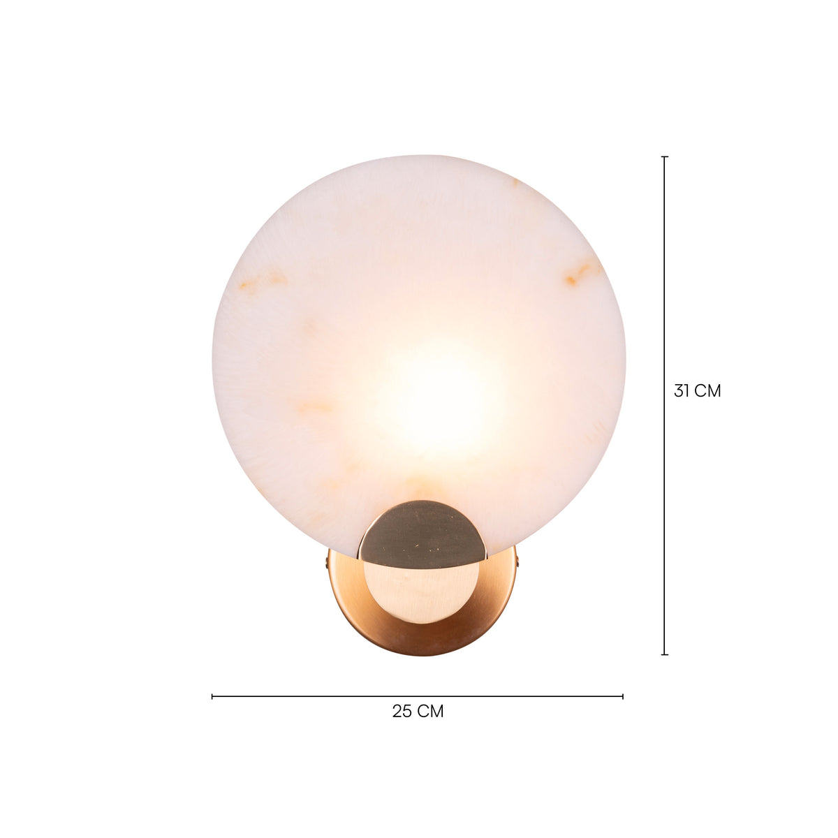 Crazy In Love (Gold) Alabaster Wall Light