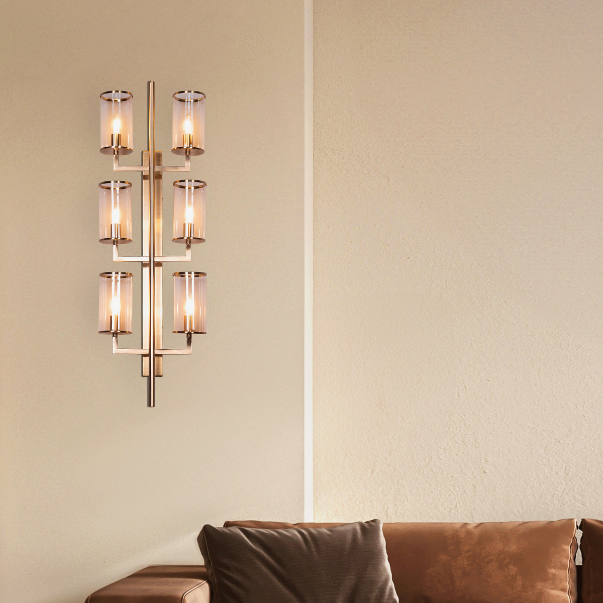 Last Train Home (Gold) Clear Glass Wall Light