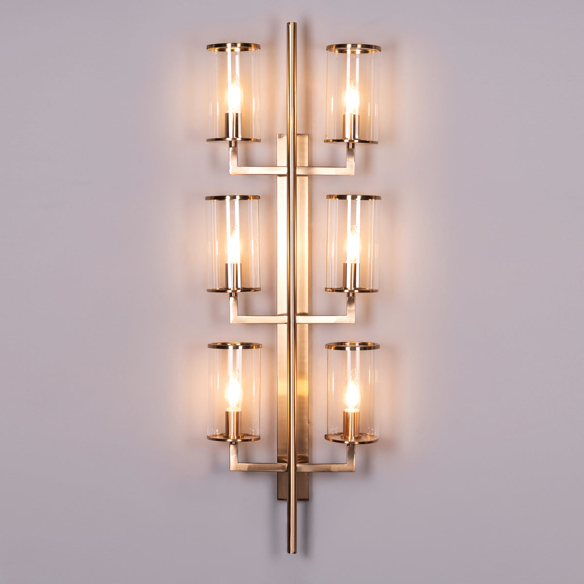 Last Train Home (Gold) Clear Glass Wall Light