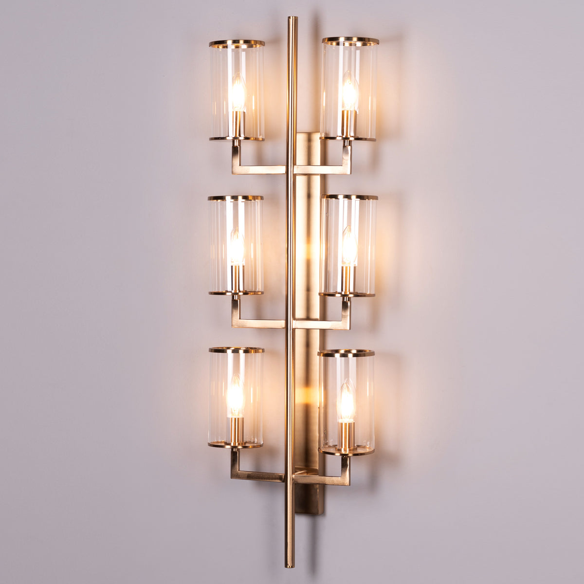 Last Train Home (Gold) Clear Glass Wall Light