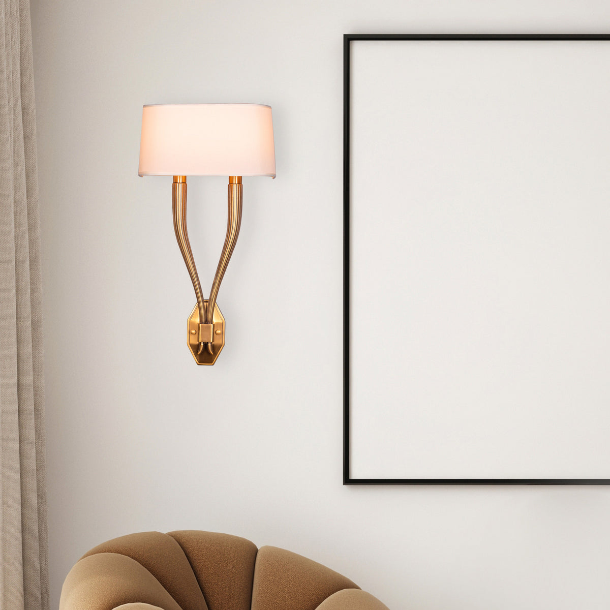 Better Together (Gold, Off White) Wall Light