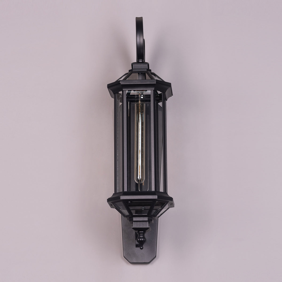 Townhouse (Black) Clear Glass Outdoor Covered Wall Light