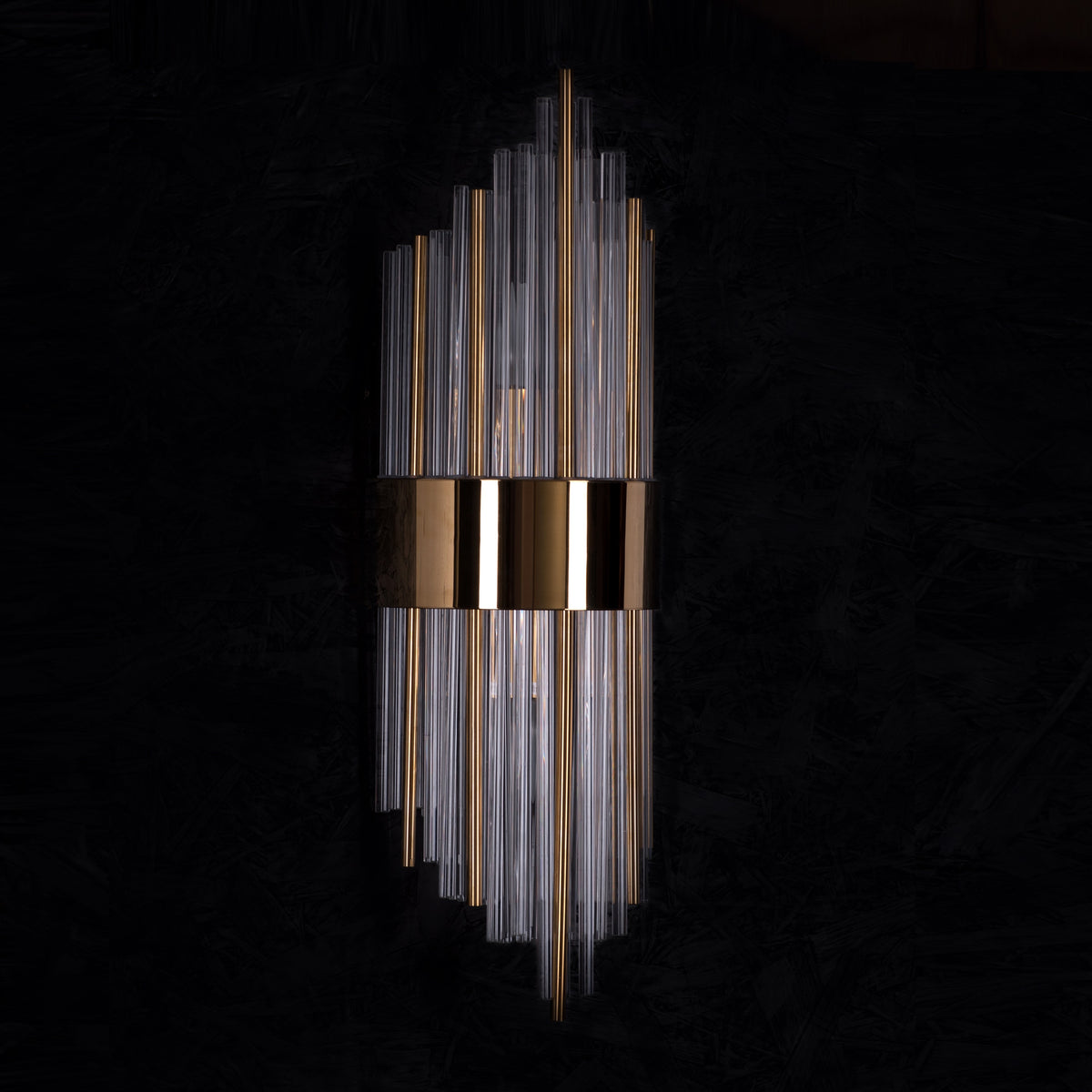 Carry My Heart (Gold) Glass Tube Wall Light