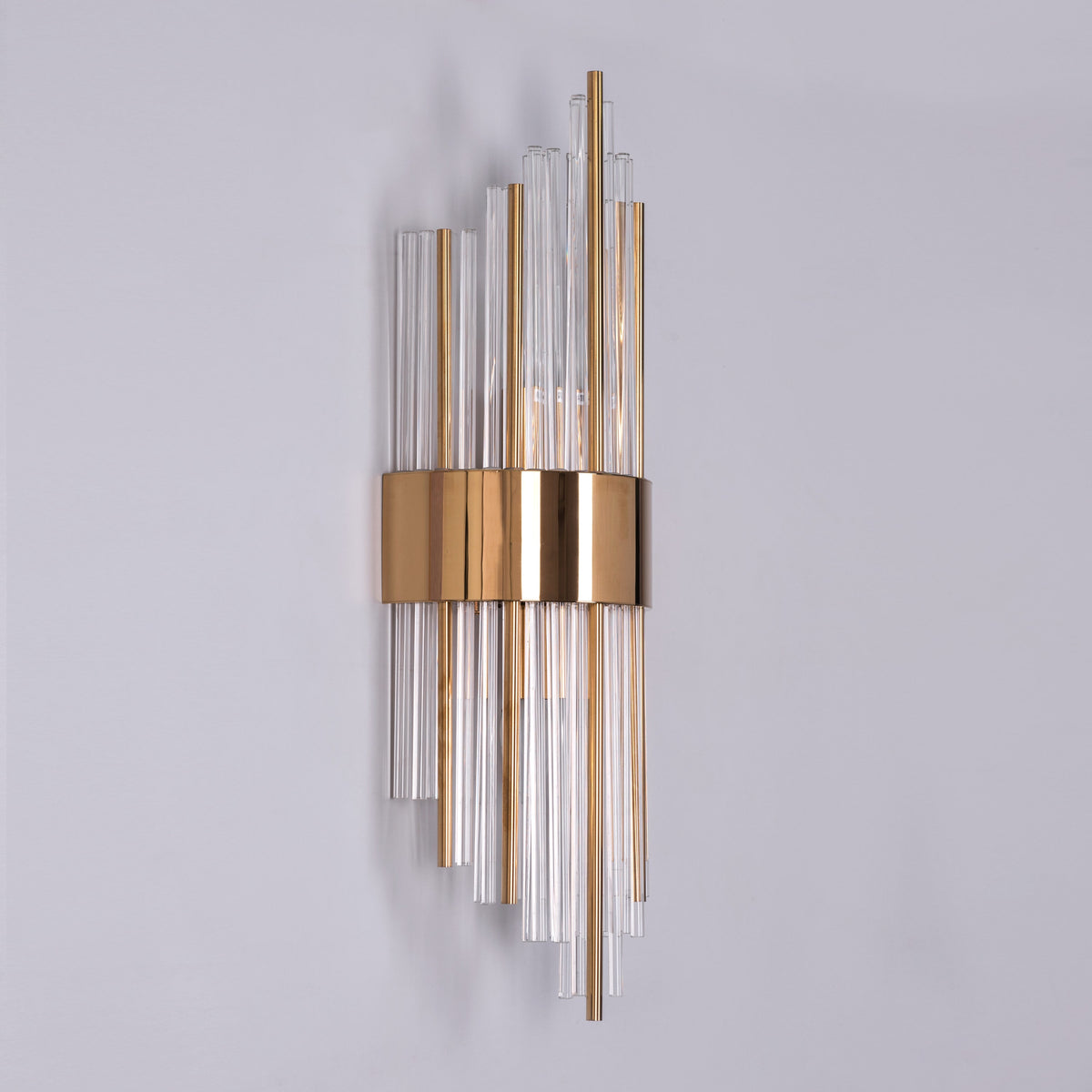 Carry My Heart (Gold) Glass Tube Wall Light