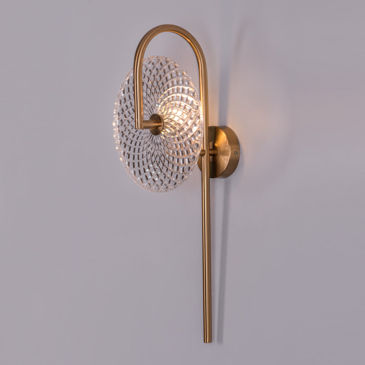 Call Your Name Signature (Gold) Textured Glass Wall Light