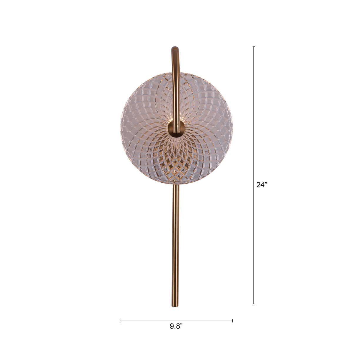 Call Your Name Signature (Gold) Textured Glass Wall Light
