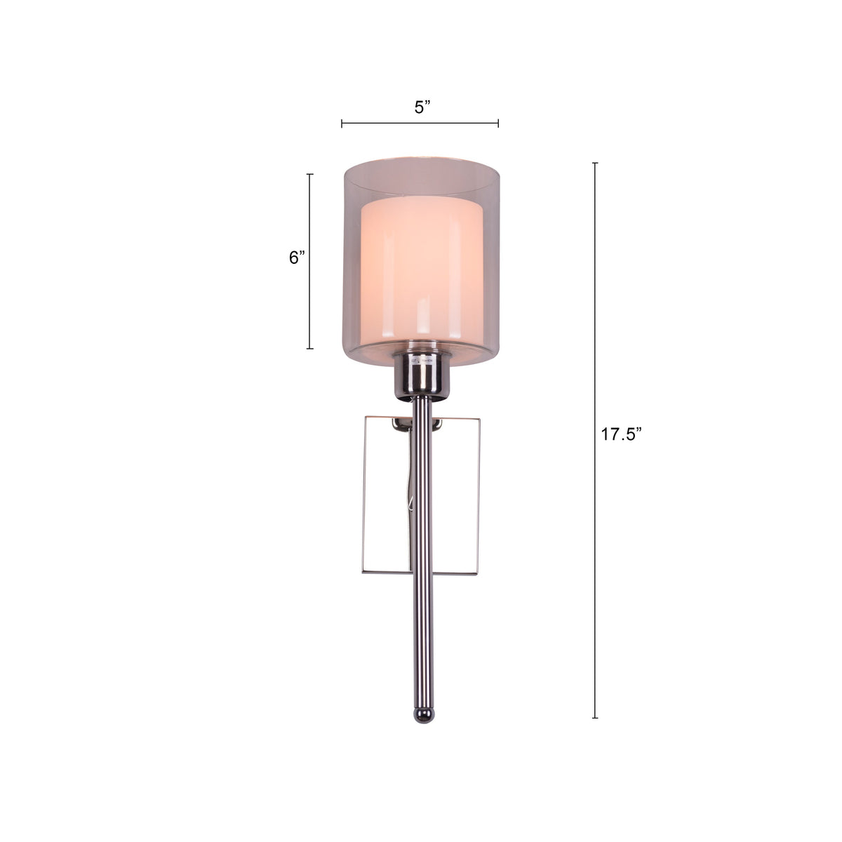 Courtesy Call (Chrome) Clear Glass Stainless Steel Wall Light