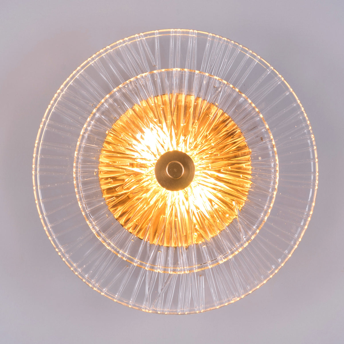 Feel My Crown (Gold) Textured Glass Wall Light