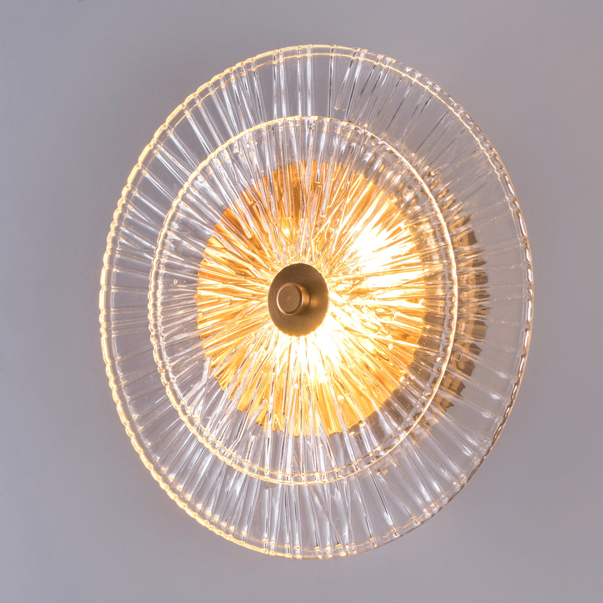 Feel My Crown (Gold) Textured Glass Wall Light