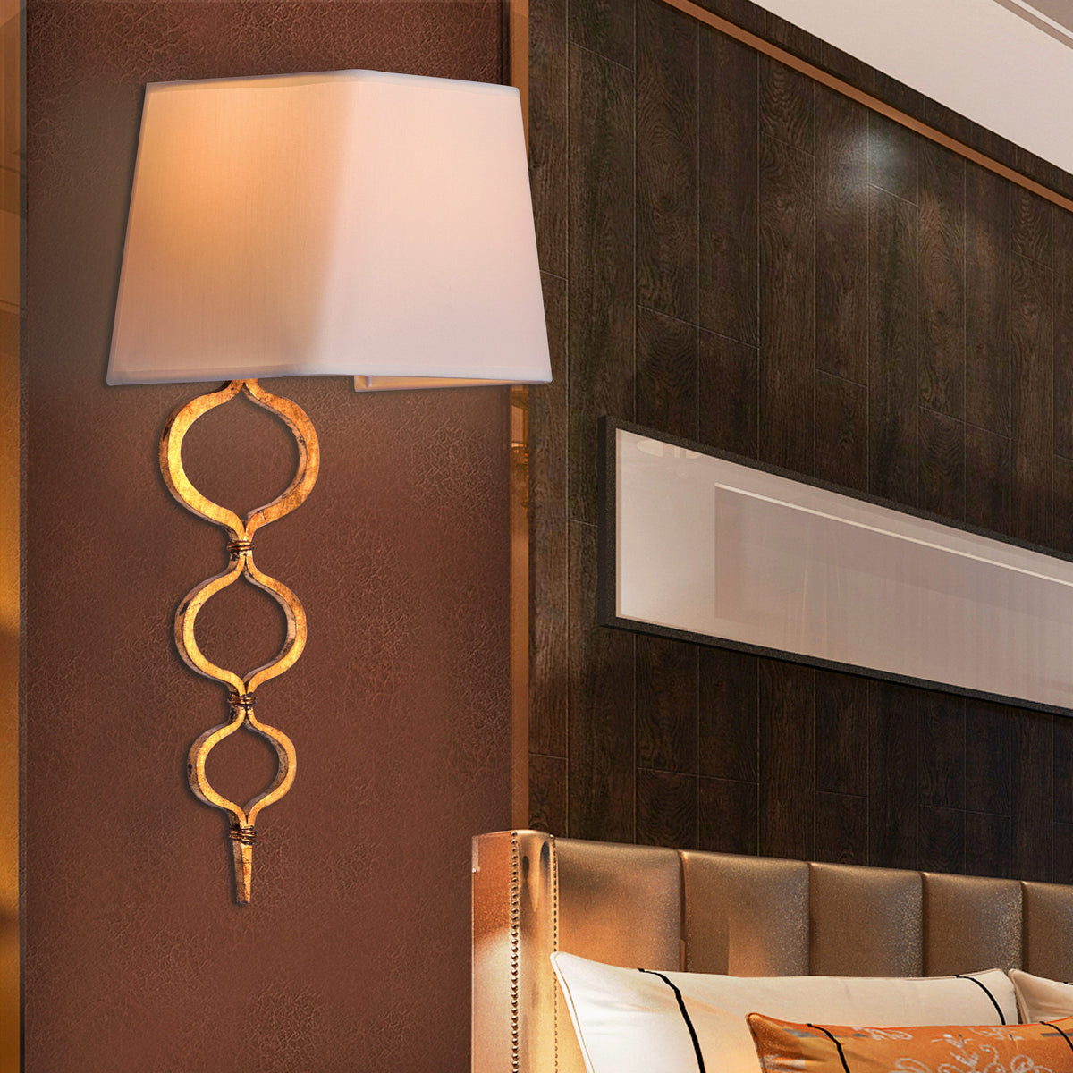 Sunlit (Cream, Gold, Foil Finish) Wall Light