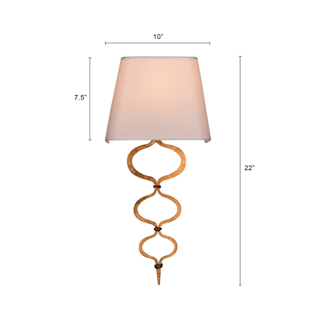 Sunlit (Cream, Gold, Foil Finish) Wall Light