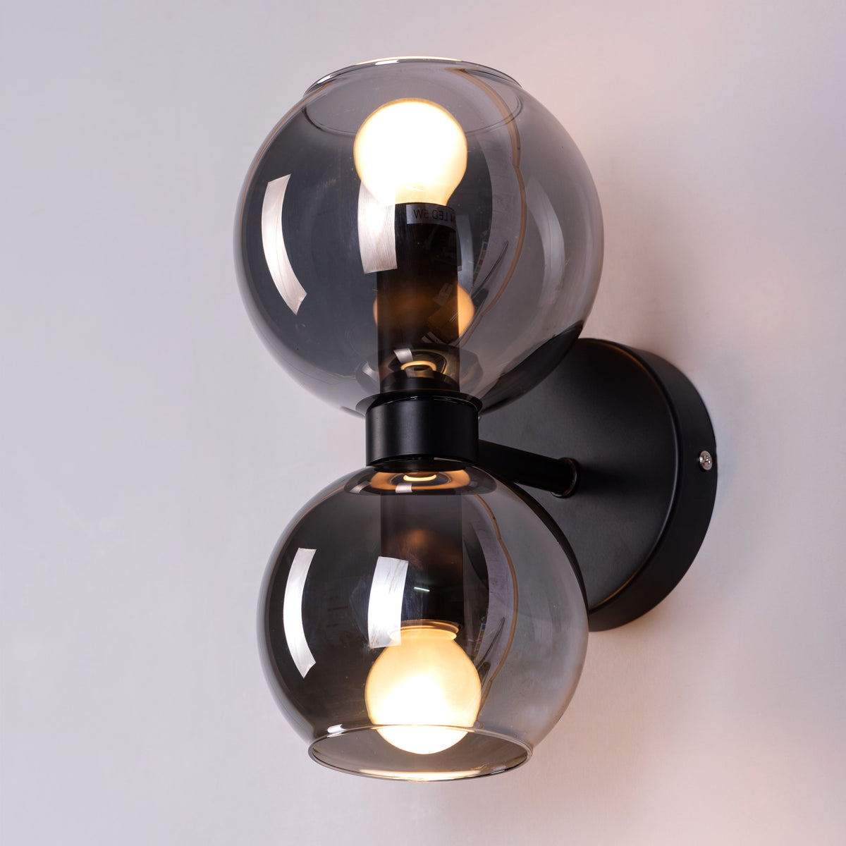 Afloat (Black, Smokey Grey) Glass Wall Light