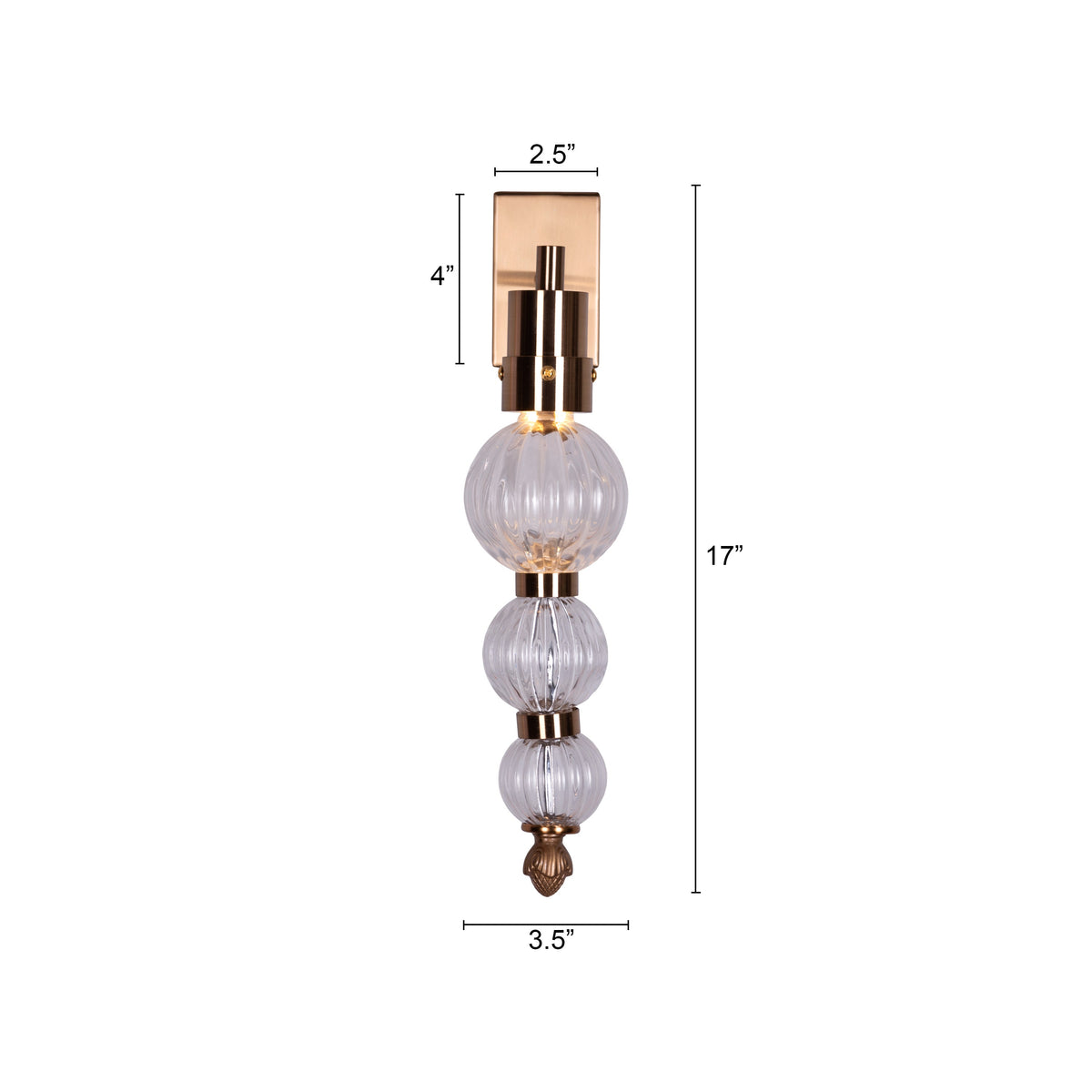 High Born (Gold) Glass Wall Light