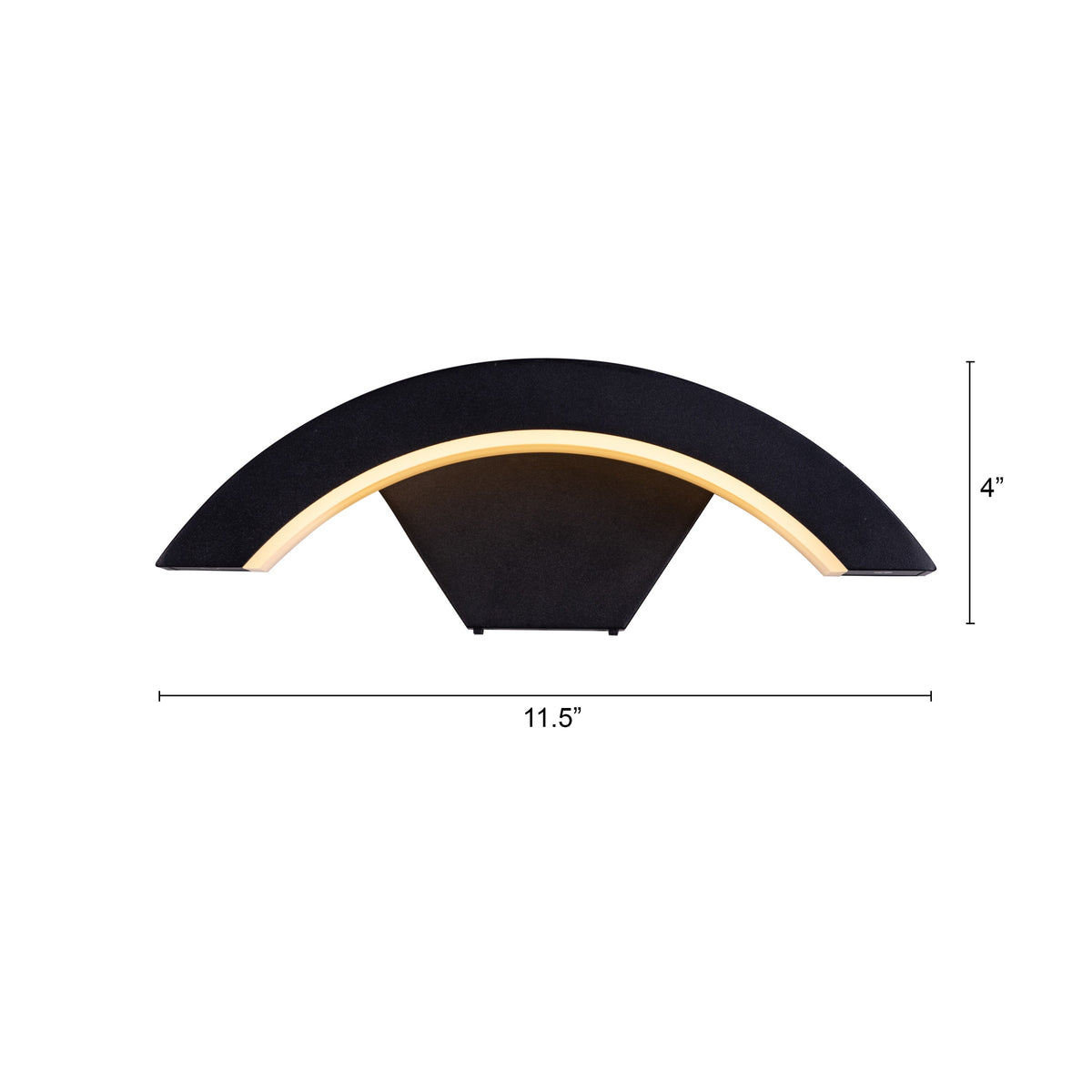 Oakridge (Black, Built-In LED) Outdoor/ Indoor Wall Light (IP65 Rated)