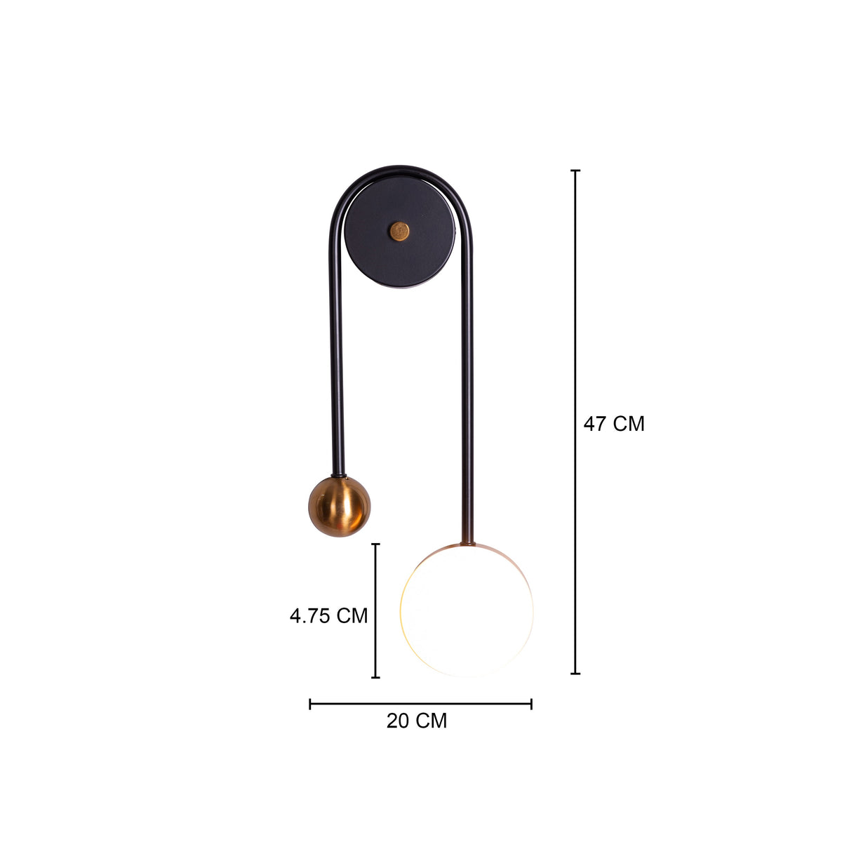 New Season (Black, Built-In LED) Wall Light