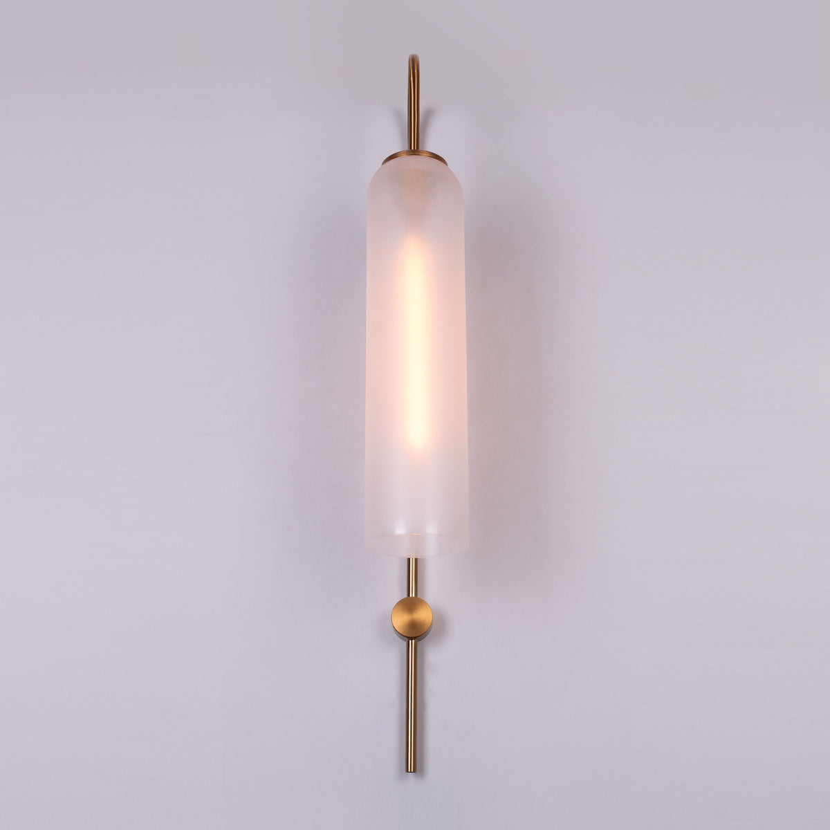 Wait For Me (Gold, Frosted) Glass Wall Light