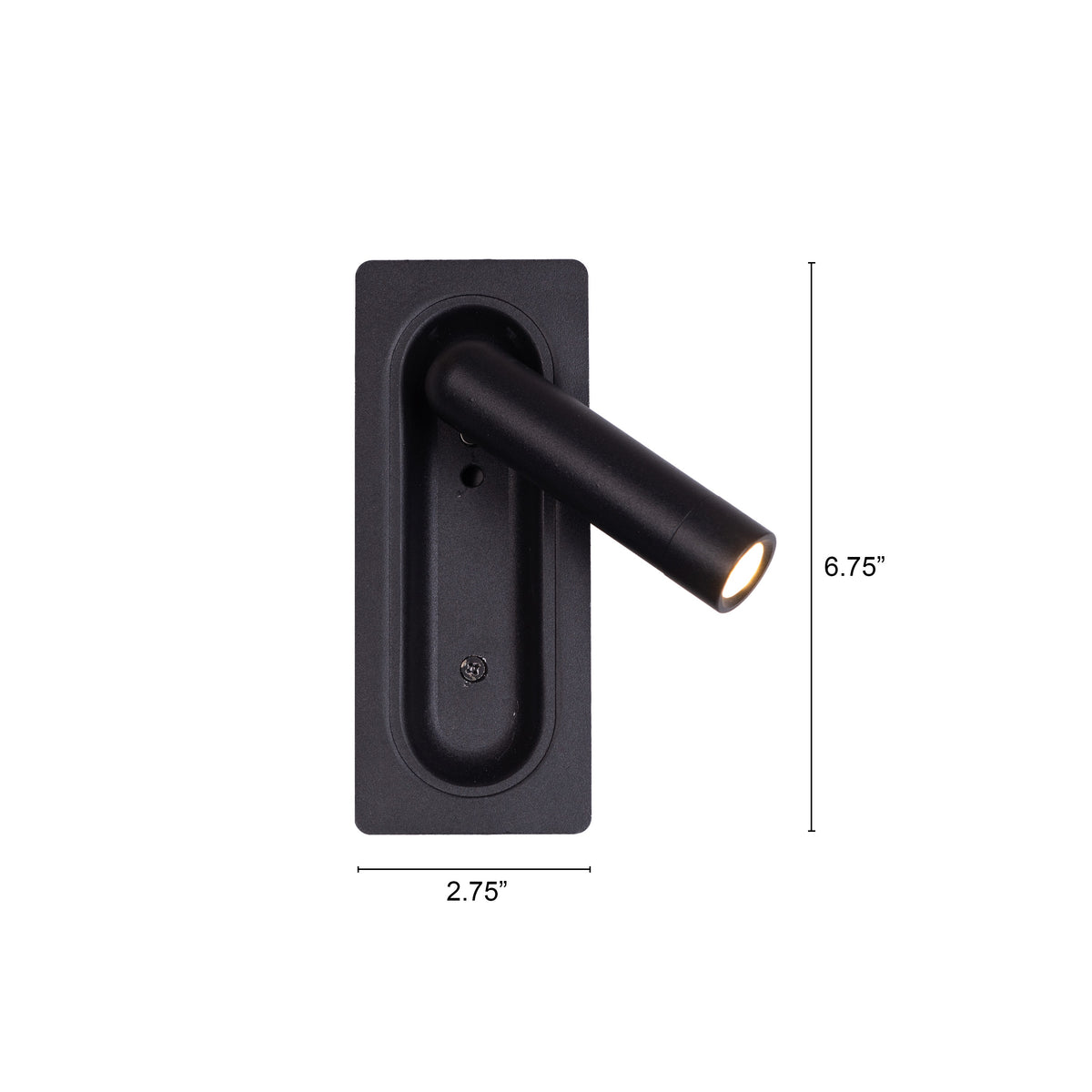 Stay With Me (Black, Built-In LED) Wall Light