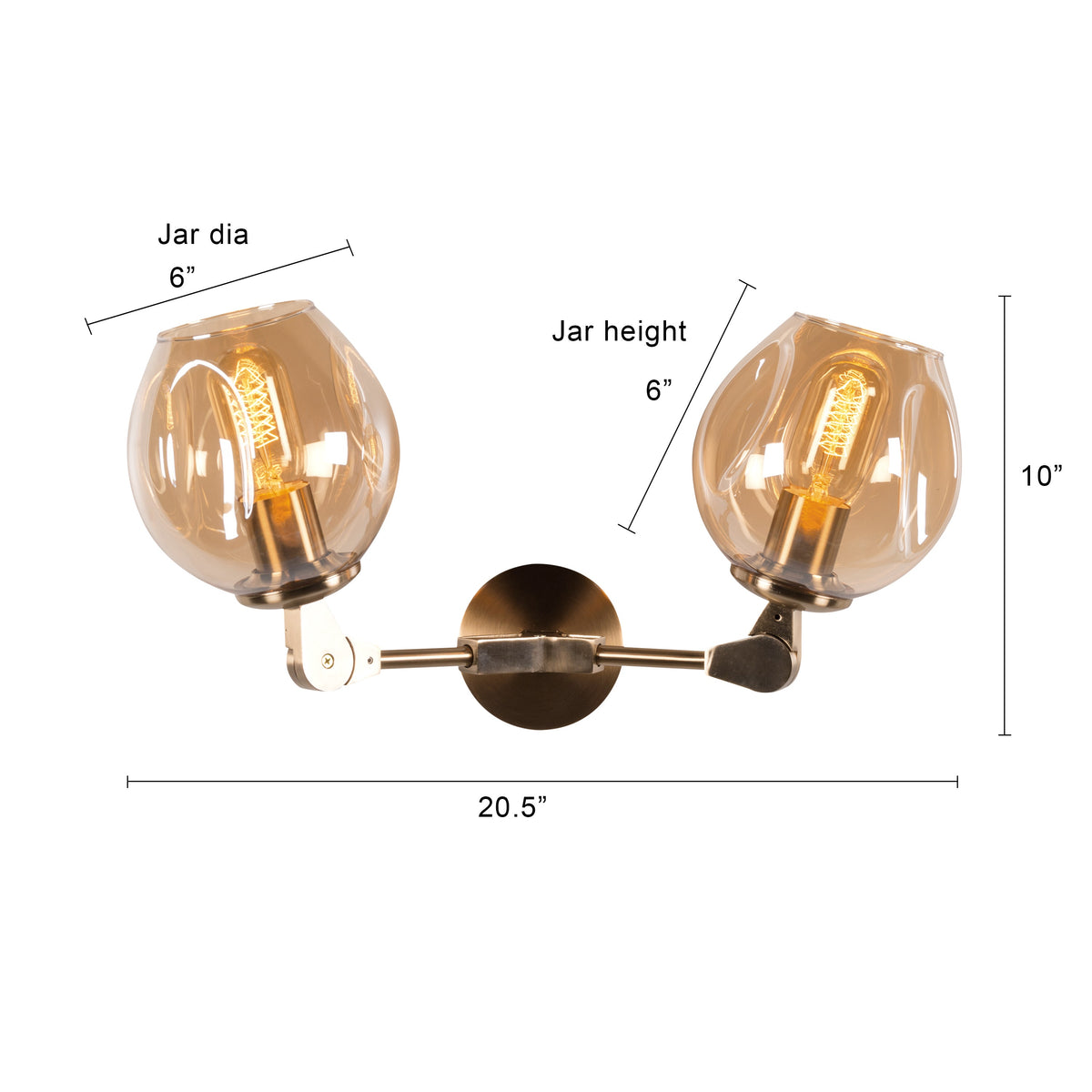Games People Play (Gold, Amber) Glass Wall Light