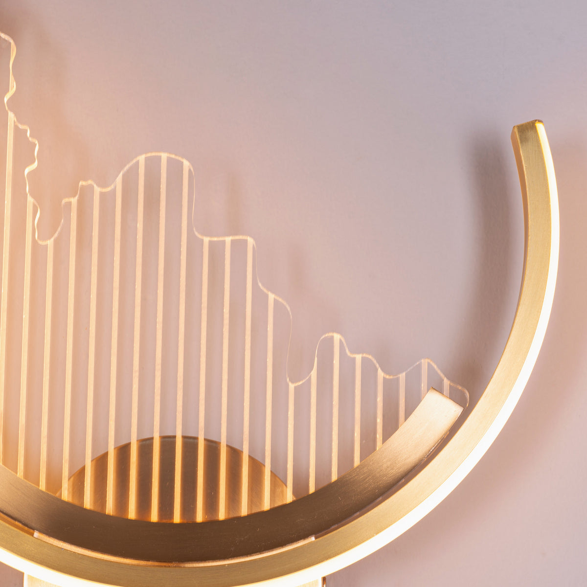 Sand Castle (Gold, Clear Shade, Built-In LED) Wall Light