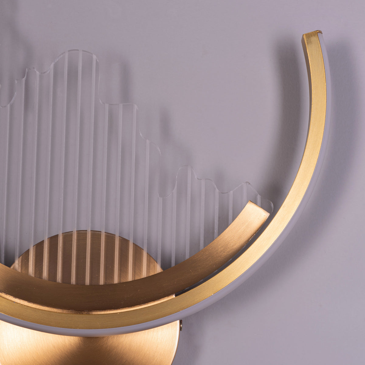 Sand Castle (Gold, Clear Shade, Built-In LED) Wall Light