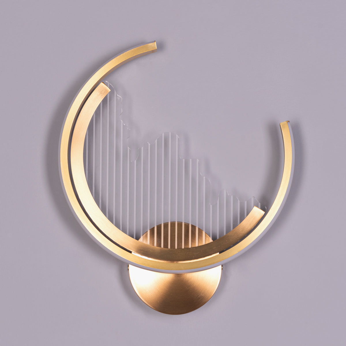 Sand Castle (Gold, Clear Shade, Built-In LED) Wall Light