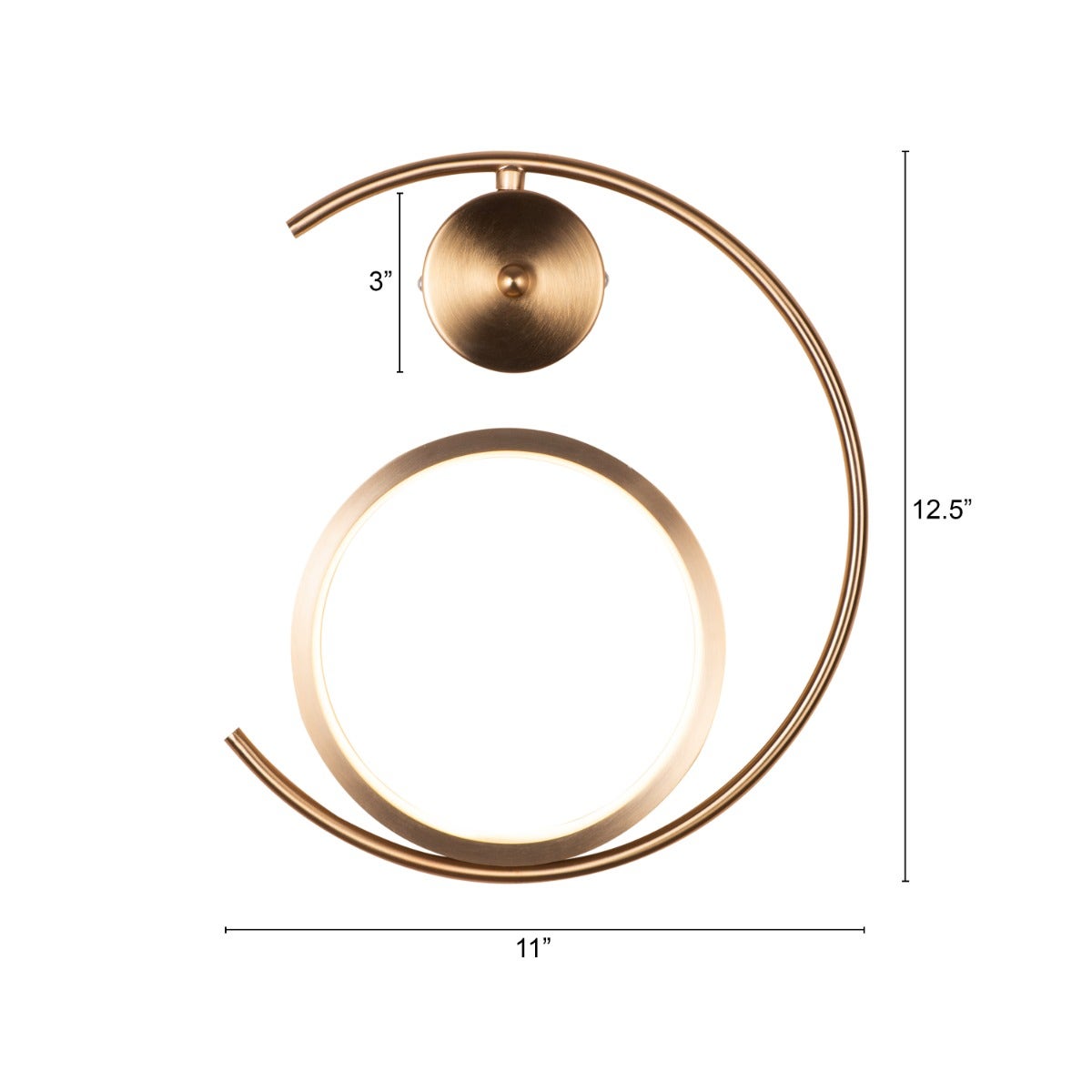 Playground (Gold, Built-In LED) Wall Light