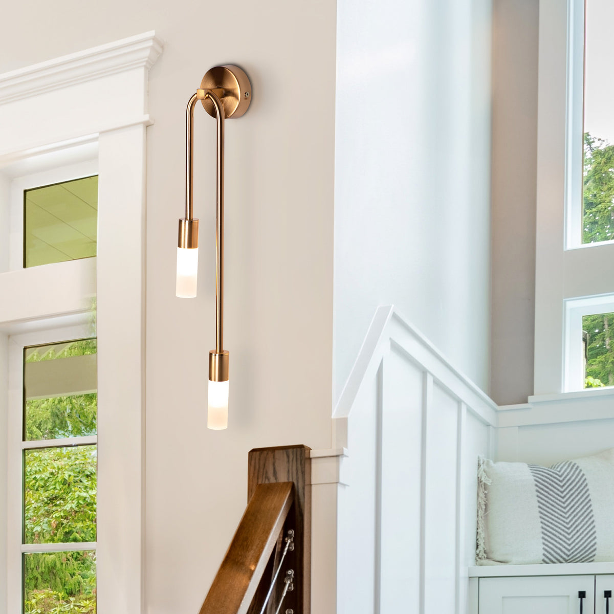 Homecoming (Large, Gold, Built-In LED) Wall Light