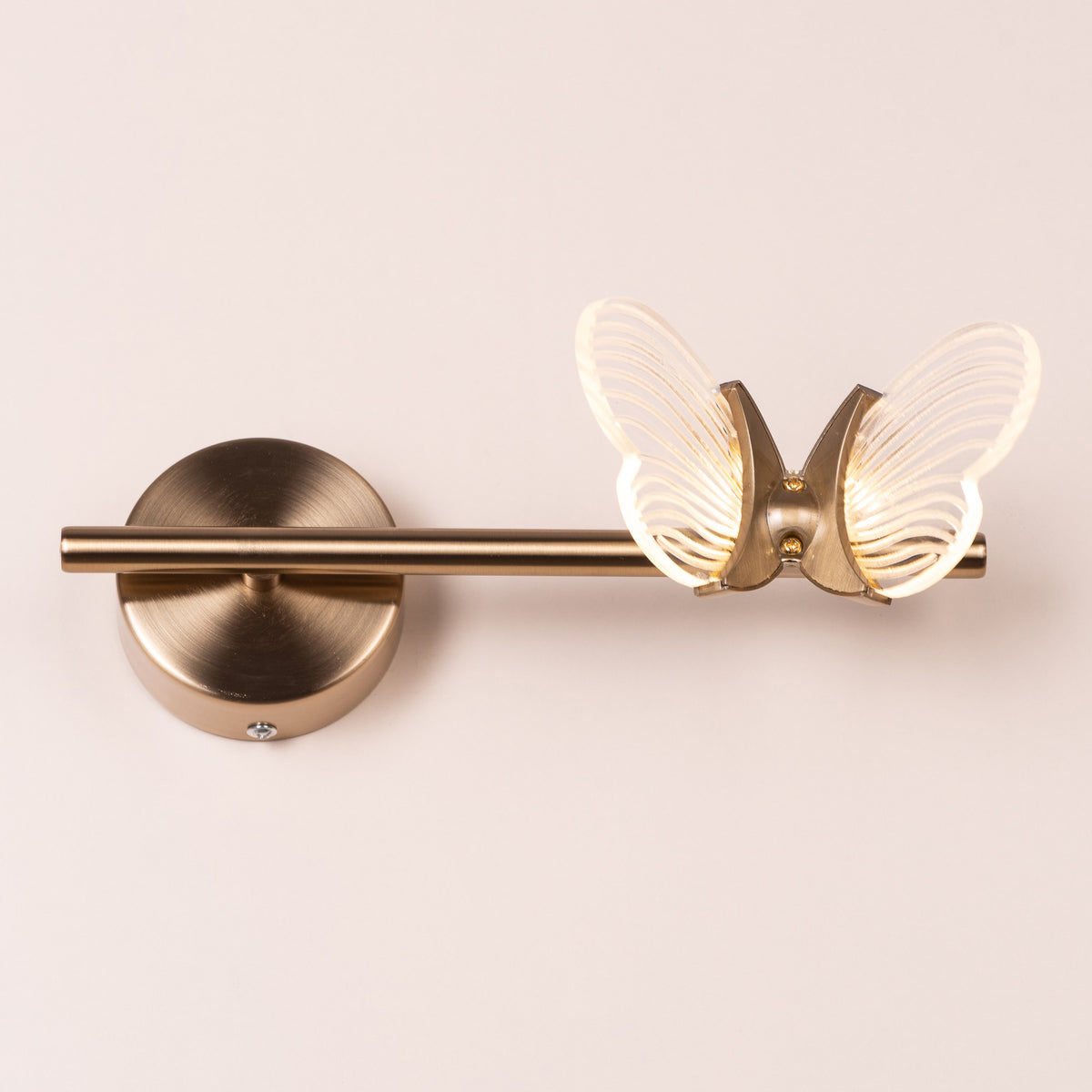 Butterfly Kisses (Gold, Built-In LED) Wall Light