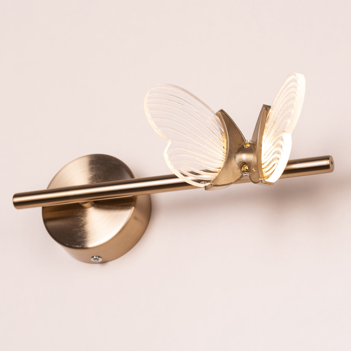 Butterfly Kisses (Gold, Built-In LED) Wall Light