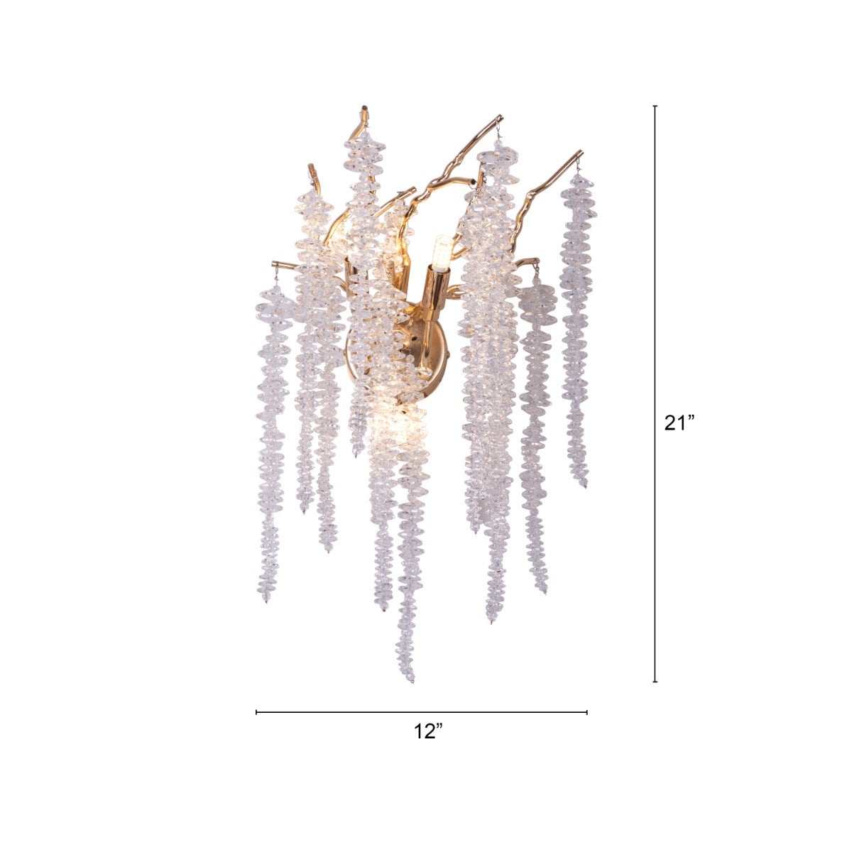 Up With The Fairies (Gold) Crystal Wall Light