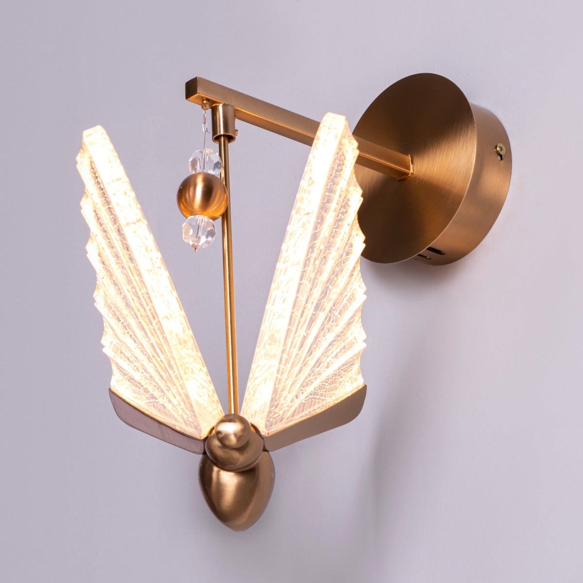 Butterfly Wishes (Gold, Dimmable LED with Remote Control) Wall Light